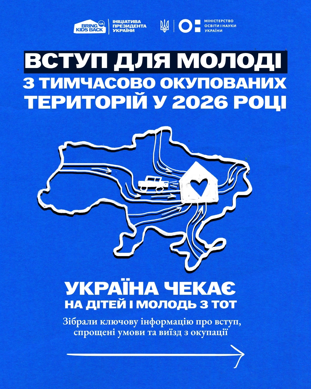Вступ для молоді з тимчасово окупованих територій у 2026 році: що потрібно знати